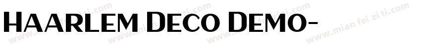 Haarlem Deco Demo字体转换